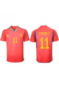 Spania Ferran Torres #11 Fotballdrakt Hjemme Klær VM 2022 Korte ermer